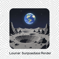 Lunar Surface Landscape Render