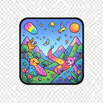 magic doodle art photo gener glow