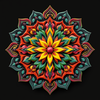 Mandala maker 3d iron icon