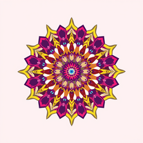 mandala with color idea gen