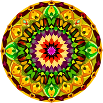 Mandalas and 3D patterns in the form of ball