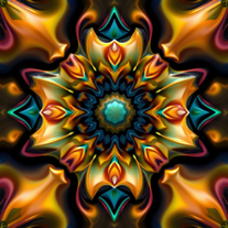 Mandalas and 3D patterns in the form of gas