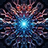 Mandalas and 3D patterns in the form of ice