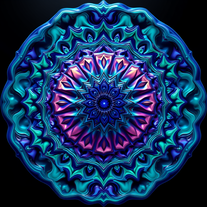 Mandalas and 3D patterns in the form of liquid