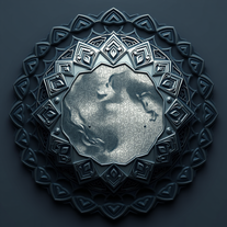 Mandalas and 3D patterns in the form of moon