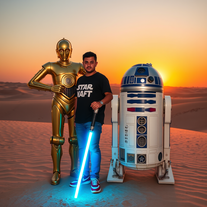Me and C-3PO and R2-D2