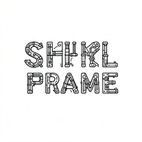 Mechanical Skeleton Frame letter text