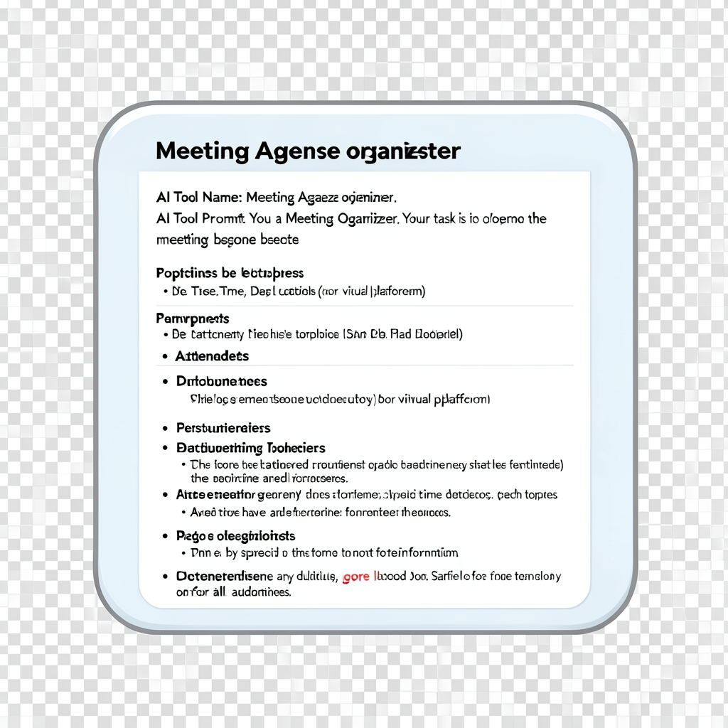 Meeting Agenda organizer
