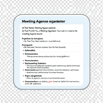 Meeting Agenda organizer