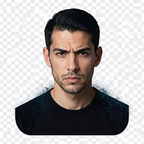 Melancholic Editorial Portrait with Edge Dispersion