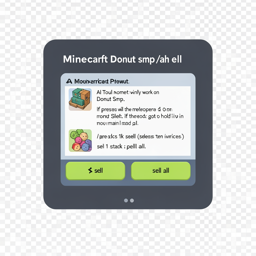 Minecarft Donut smp /ah sell
