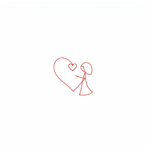 Minimalist Continuous One Line Illustration For Valentine's
