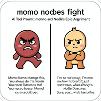 momo noodles fight