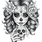Monochromatic Pencil Elegance – Dia de los Muertos Tribute icon