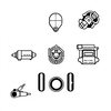 🤖 Monochrome Flat Sci-Fi Icons – Technology icon