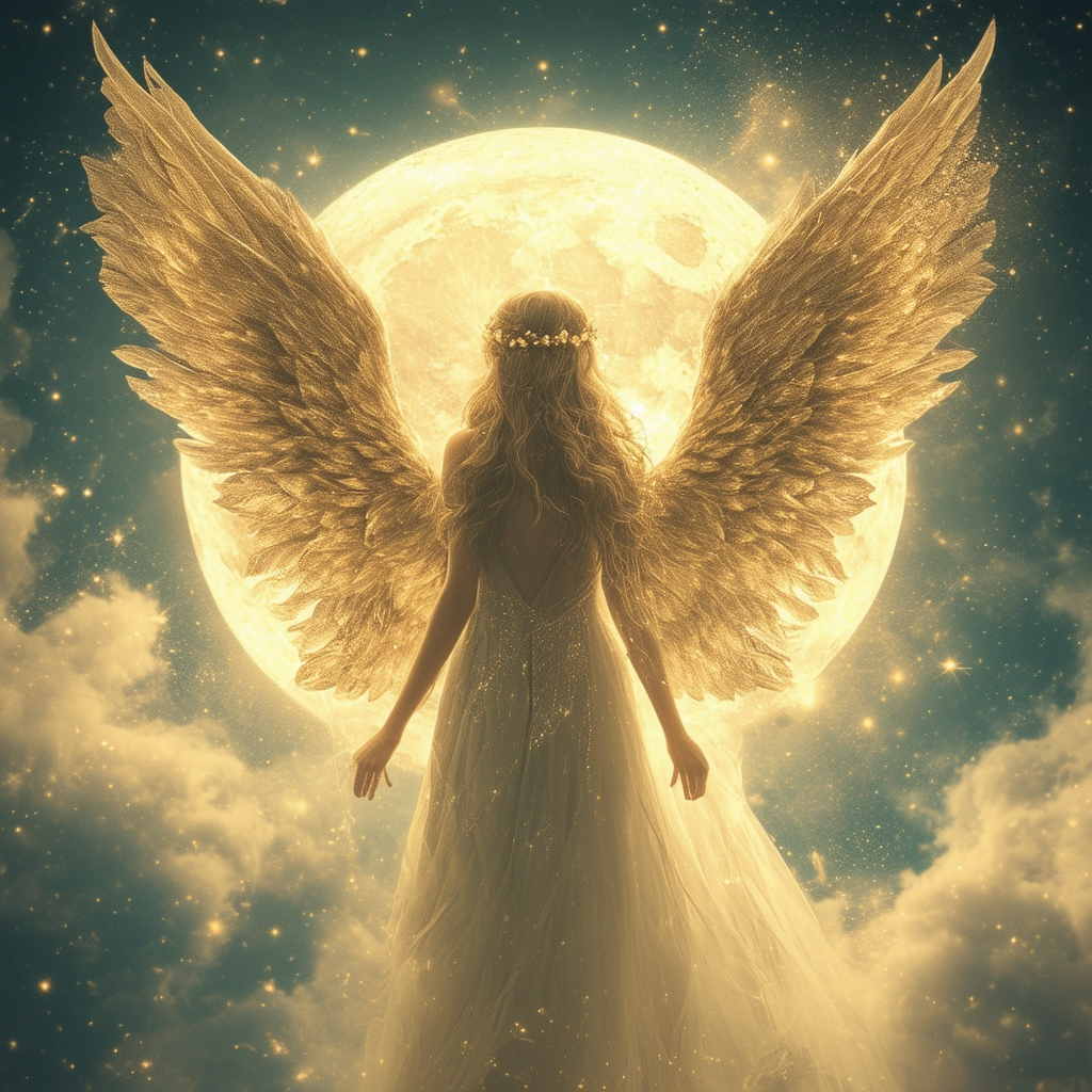 Moon cards angel and unseen