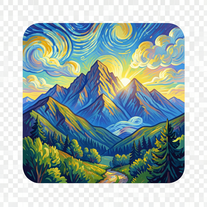 Mountain Landscape Van Gogh print