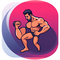 Muscular body icon