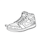 my brand name sneakers coloring book page generator icon