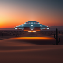 Mysterious Desert Landing Genre: Sci-Fi/Speculative ufo saucer