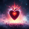 Mystical heart unseen seen. icon