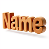Name in 3D handmade-style illustration letter text icon