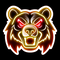 Neon bear icon