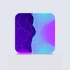 Neon crack Abstraction BETWEEN  PURPLE PLATE SPLIT icon