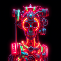 Neon Fusion: A Futuristic Interpretation