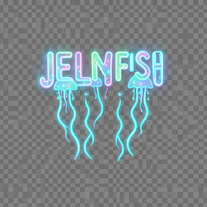 Neon Jellyfish Style Letter