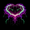 Neon lightning crack Abstraction icon