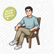 Neon Pop Room – Comic Energy Illustration