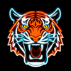 Neon tiger icon