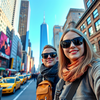nice selfie in new York city icon