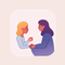 Open heart chat ai icon