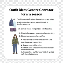 Outfit ideas Generator for any season