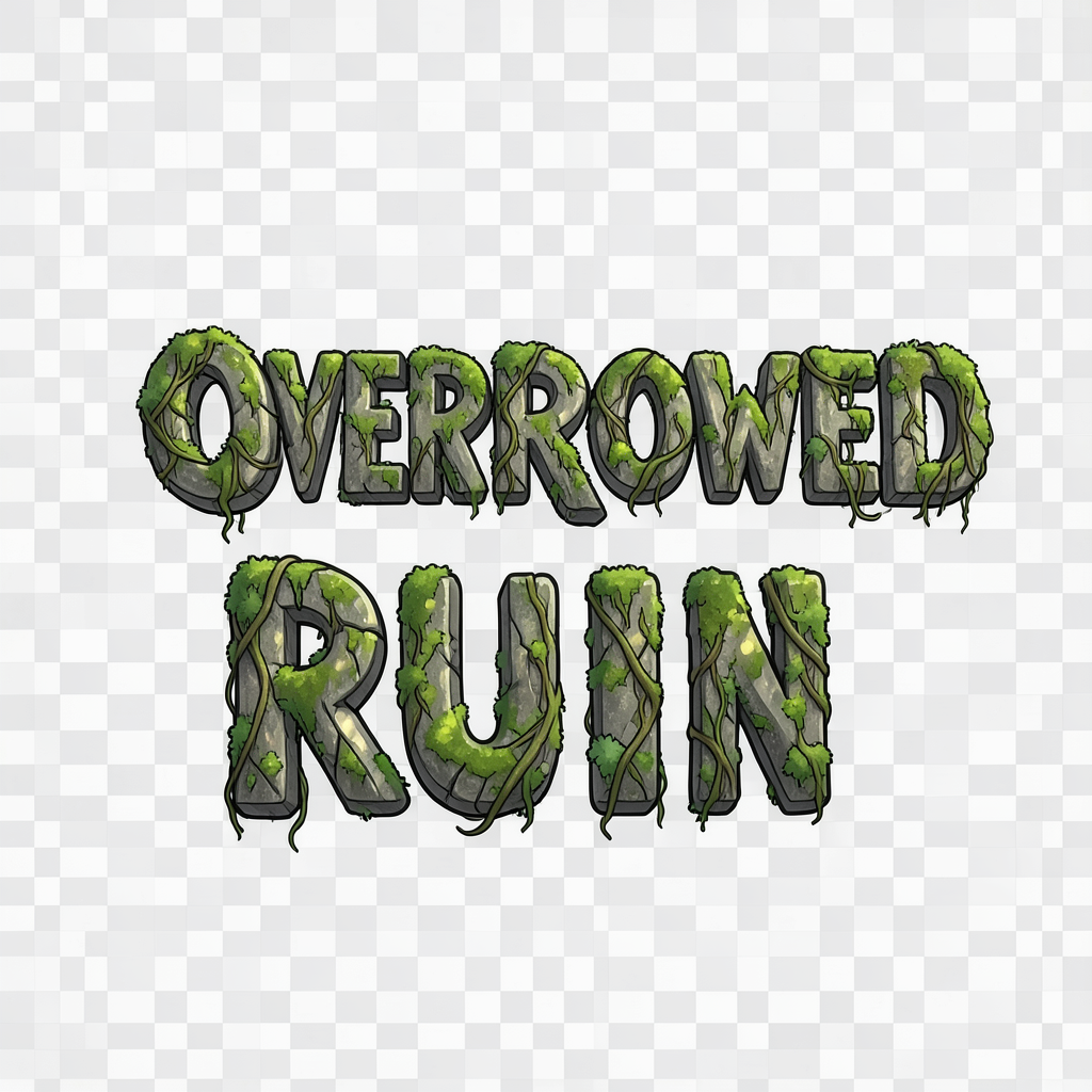 Overgrown Ruin Statue letter text