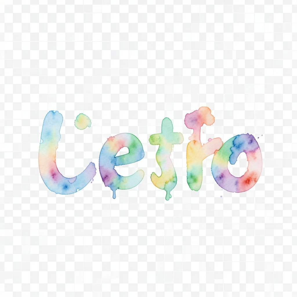 Painted Watercolor Splash letter text