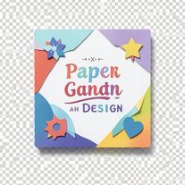 Paper cut style advertisement card design