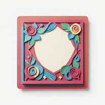 3d Paper cut style card design