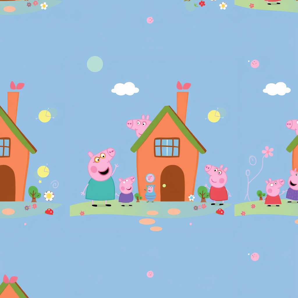 Peppa Pig House Wallpaper