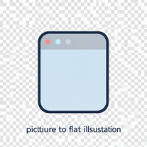 picture to flat illustration