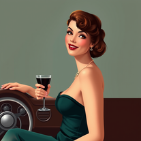 Pin up woman by Charles Dana Gibson style