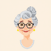 Pixel art 16x16 style of grandma icon