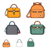 Pod backpack, purse design generator icon