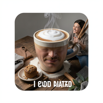 Poised Above the Colossal Iced Latte