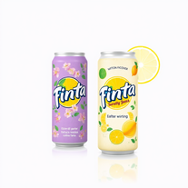 Product and packaging design for Elderflower & Citrus fanta