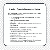 Product Speacifications Generators Using