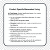Product Speacifications Generators Using icon