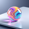 Professional 3D designer slime glassball
